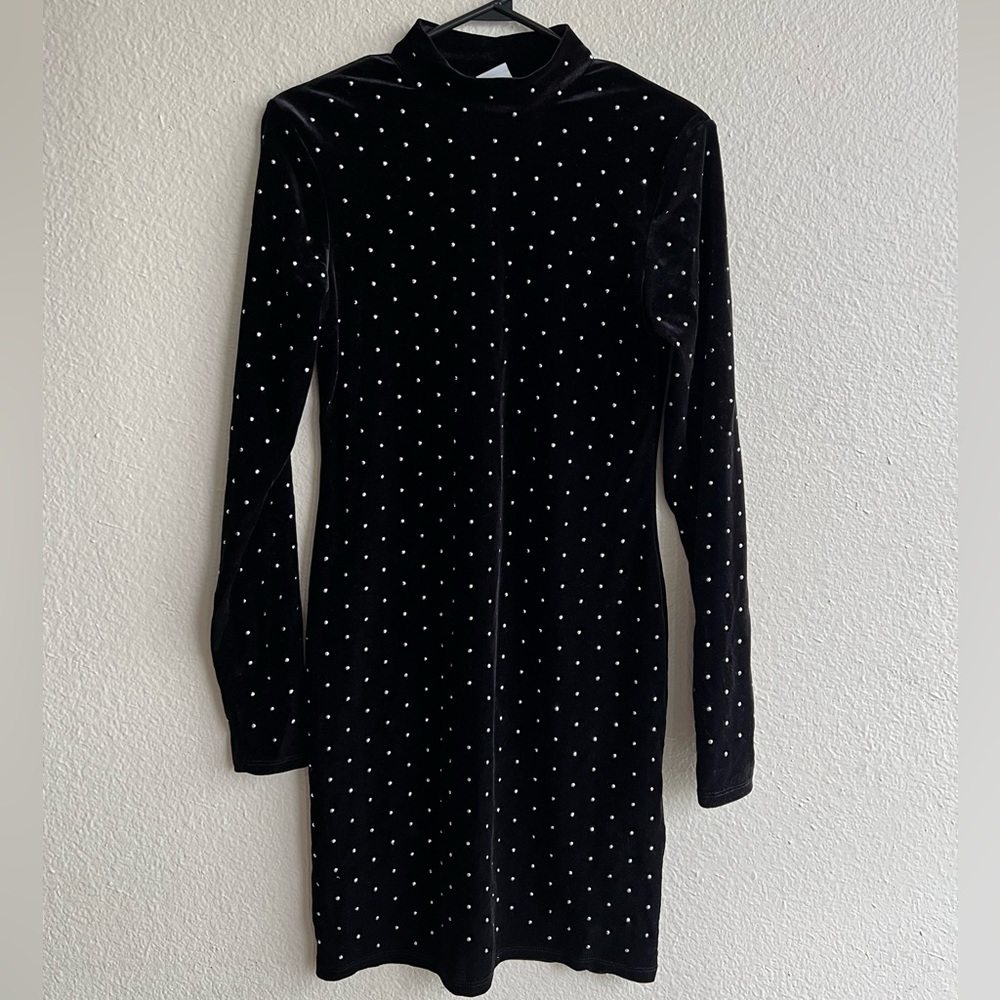Black velvet dress